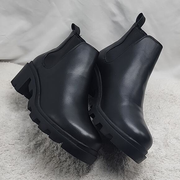 STEVE MADDEN STYLE HADLEE LUG SOLE ANKLE CHELSEA BLACK BOOTIE WOMEN'S 11 NWOB 😊 - Picture 16 of 16